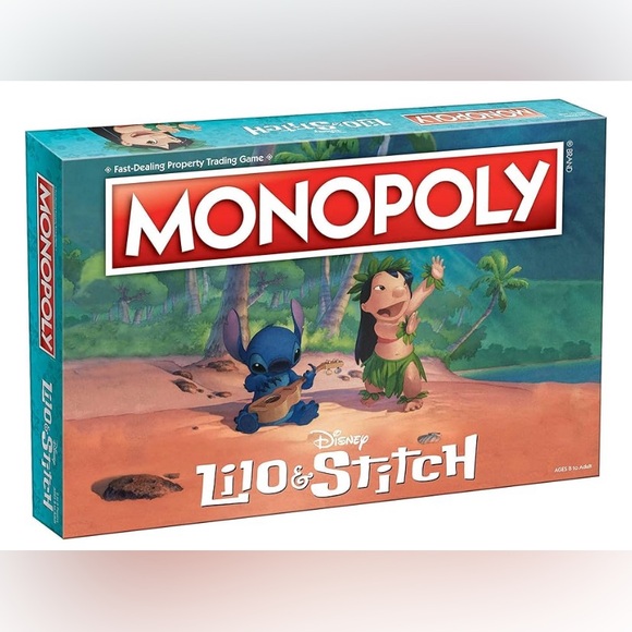 💙💚💜NWT Disney Lilo & Stitch Monopoly Game - Picture 1 of 6